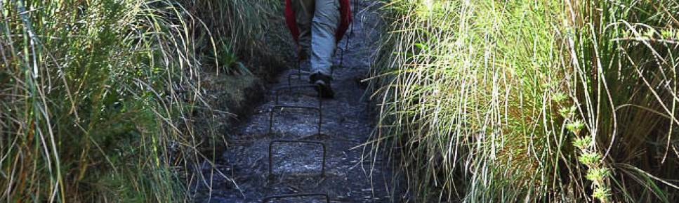 Com a ajuda de grampos de ferro fincados na rocha, subindo o Elevador, com inclinações próximas de 70 graus, no 2o dia de travessia no Parque Nacional da Serra dos Órgãos, no Rio de Janeiro
